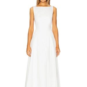 Favorite Daughter Midi White Sleeveless Dress